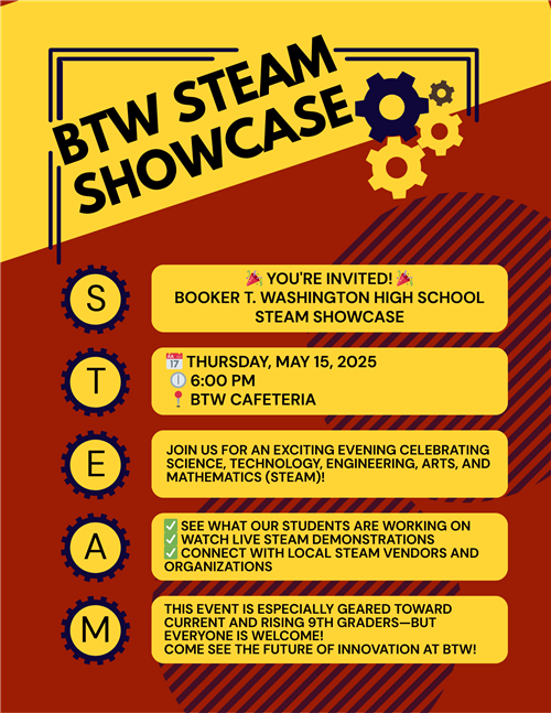 BTW STEAM Showcase flyer